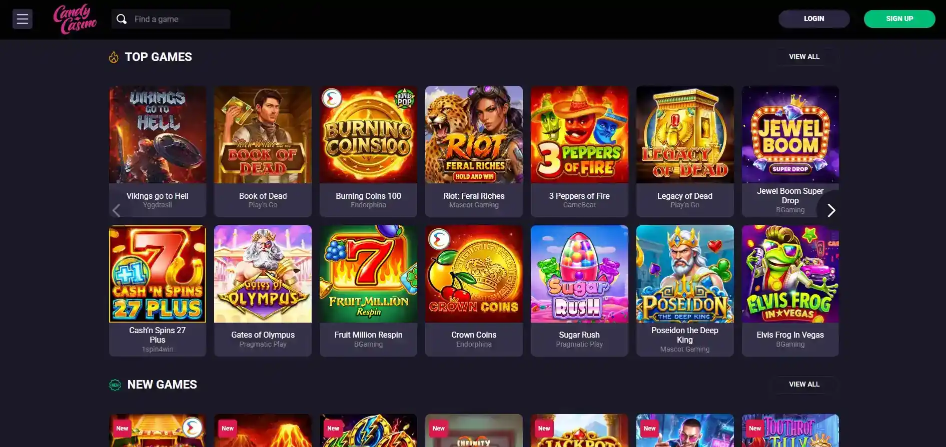 Candy Casino Games: Pokies, Providers & Casino Categories